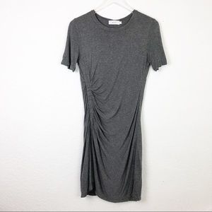 A.L.C. Heather Gray Ruched Mini Dress